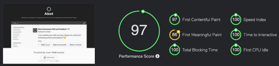 Abot for Slack FastOrSlow score