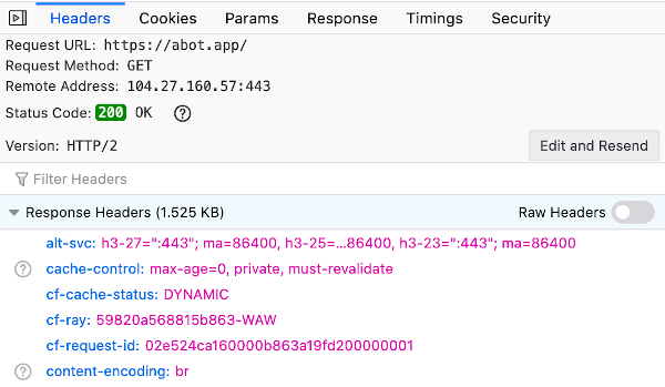 Brotli compression response header