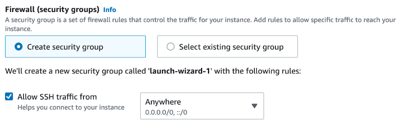 EC2 SSH inbound rule