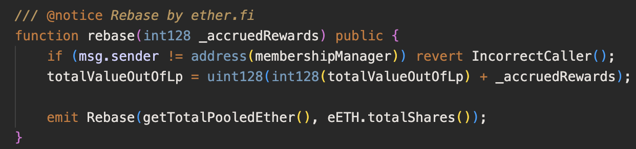 eETH rebase method source