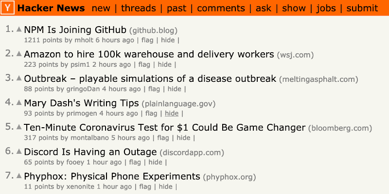 HackerNews without comments