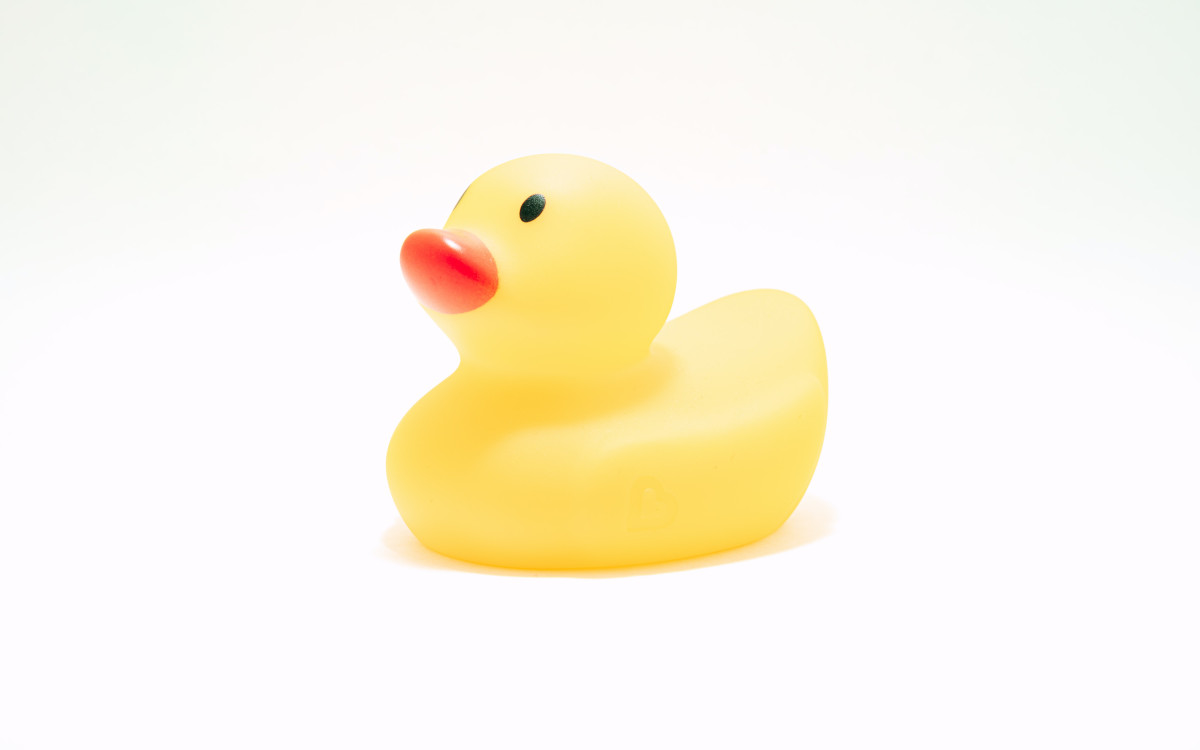 Debugging in Rails app is represented by a rubber duck. Photo by Timothy Dykes on Unsplash