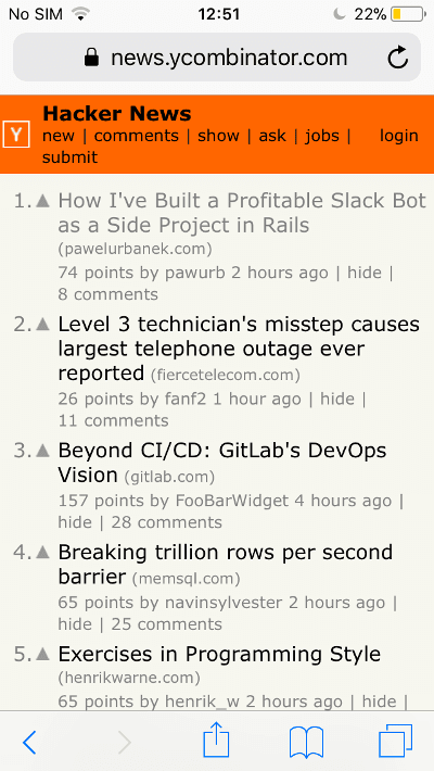 Post at the top of Hacker News
